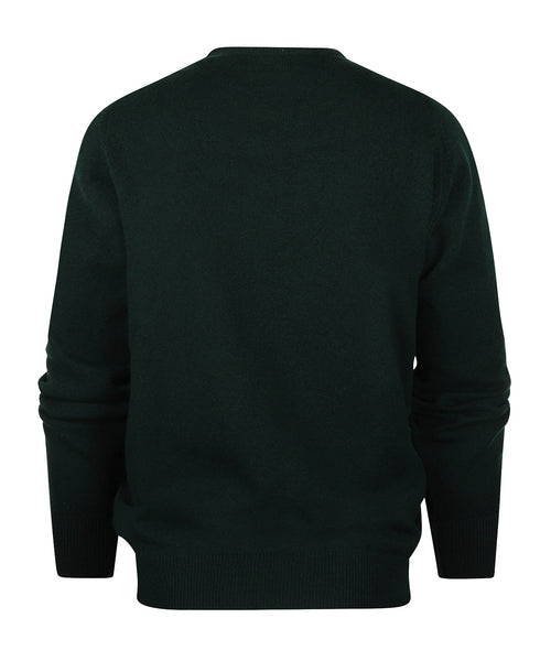 Pullover Lambswool round neck dutch fit | Tartan Green