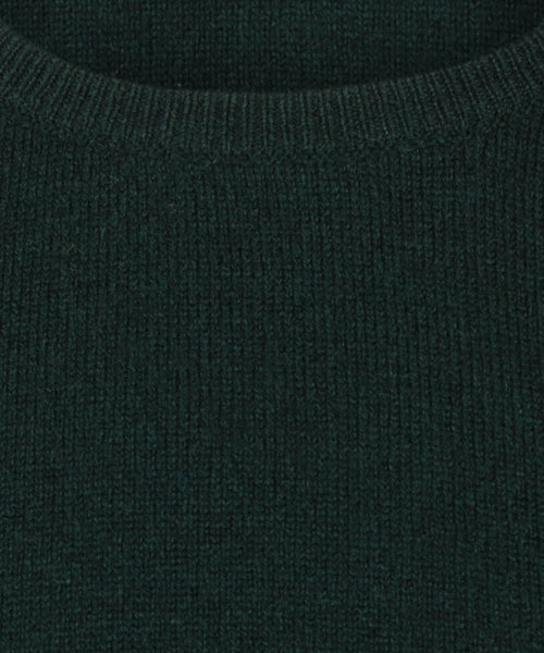 Pullover Lambswool round neck dutch fit | Tartan Green