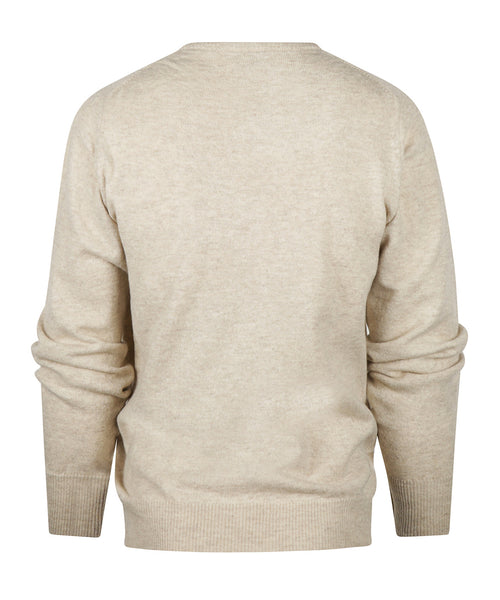 Pullover Lambswool dutch fit v-neck | Linen