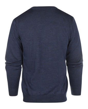 Pullover merino wool v-neck | Light Indigo
