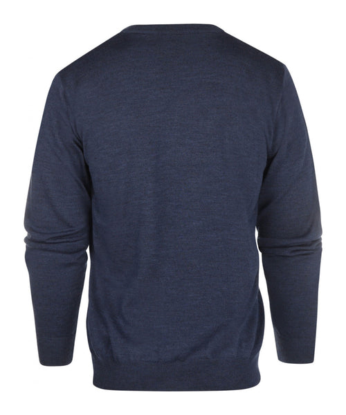 Pullover merino wool v-neck | Light Indigo