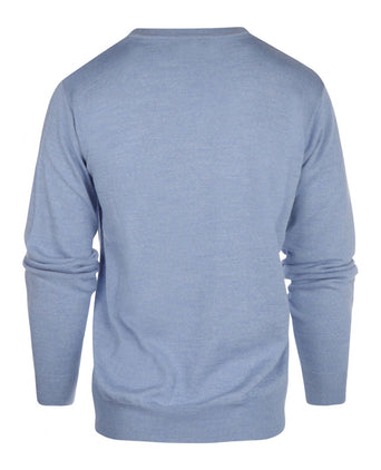 Merino wool v-neck sweater | Light Blue