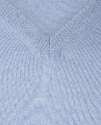 Merino wool v-neck sweater | Light Blue