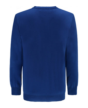 Pullover merino wool v-neck | Cobalt