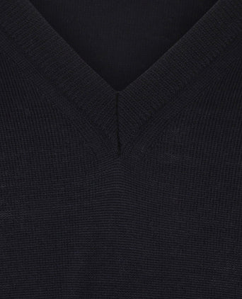 Pullover merino wool v-neck | Navy