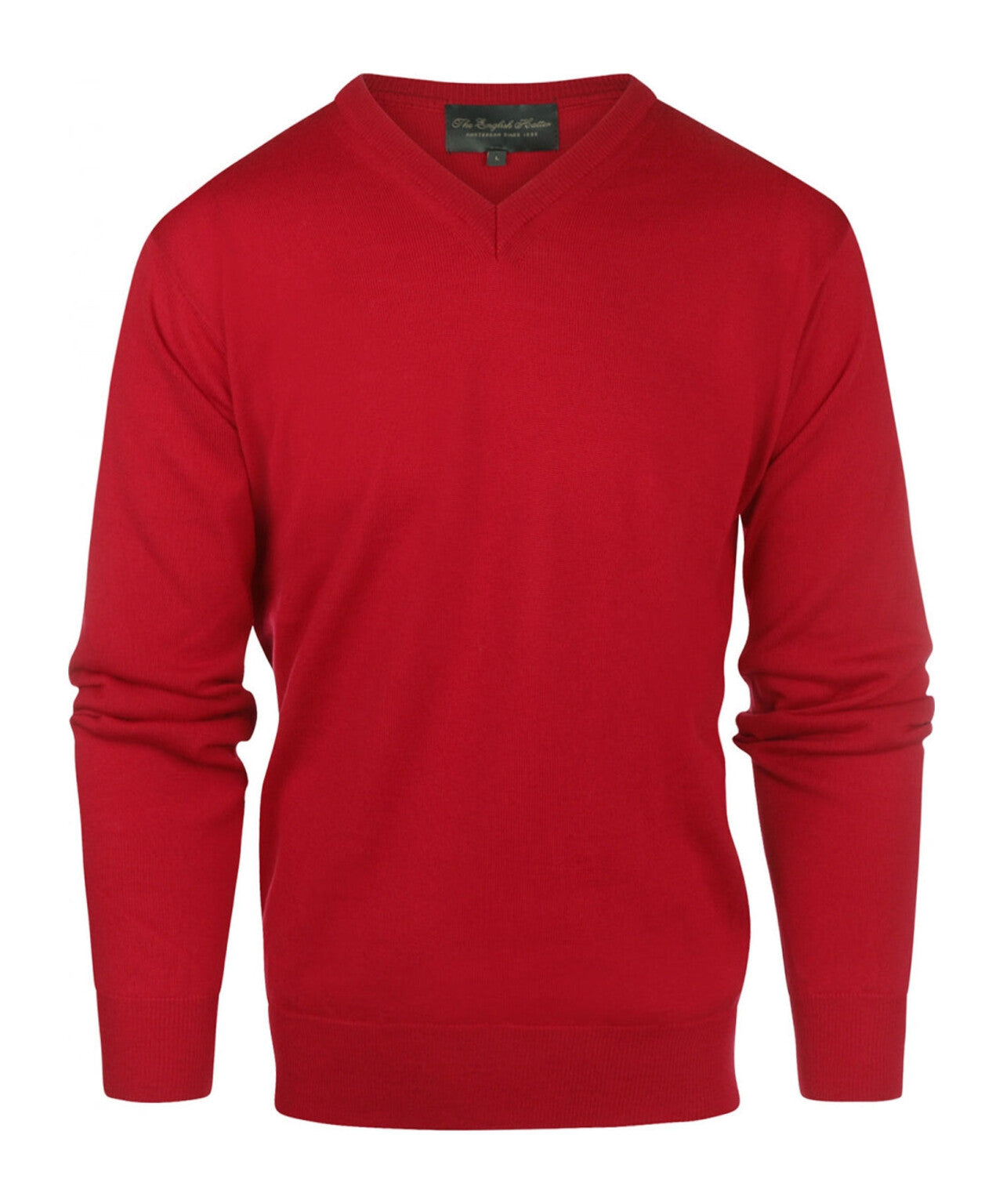Merino wool v-neck sweater Red - Main Image