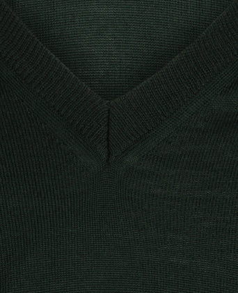 Merino wool v-neck sweater | Green