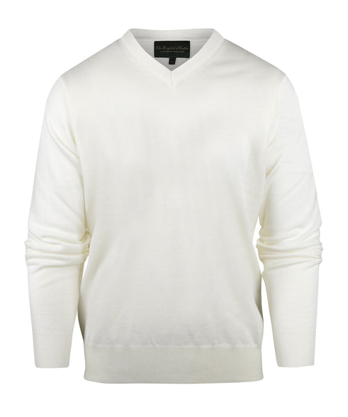 Pullover merino wool v-neck | Wool White