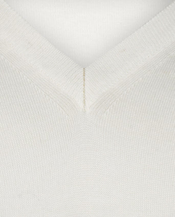 Pullover merino wool v-neck | Wool White