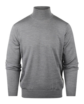 Merino wool turtleneck sweater | Grey