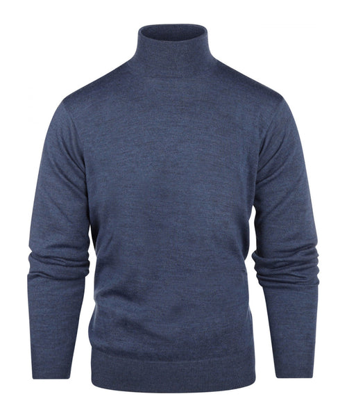 Turtleneck Merino wool | Light Indigo