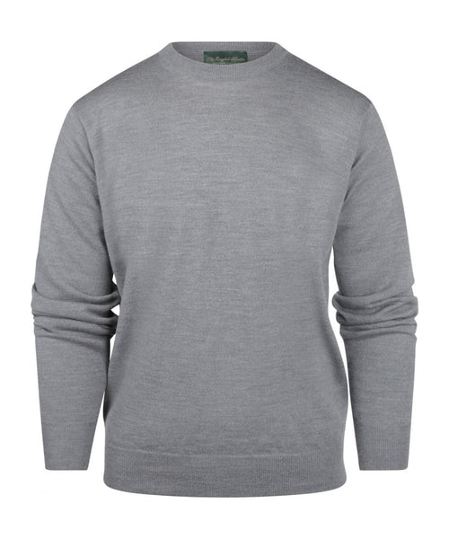 Pullover Merino wol ronde hals | Midden Grijs