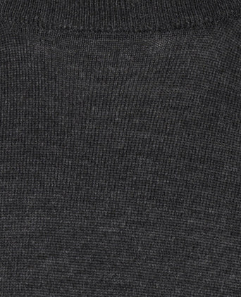 Merino wool round neck sweater | Charcoal