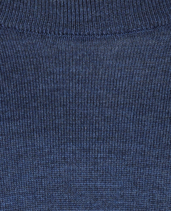Merino wool round neck sweater | Blue