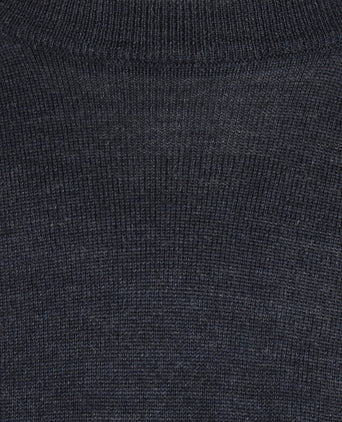 Merino wool round neck sweater | Blue-grey
