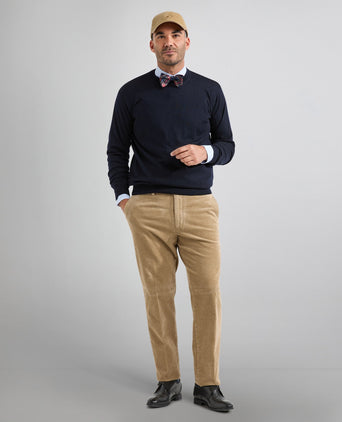 Merino wool round neck sweater | Navy