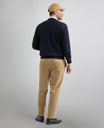 Merino wool round neck sweater | Navy