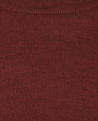 Merino wool round neck sweater | Bordeaux