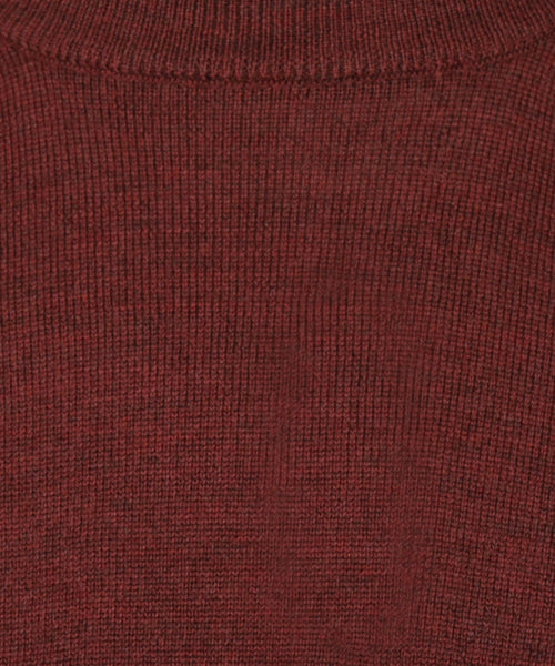 Pullover Merino wol ronde hals | Bordeaux