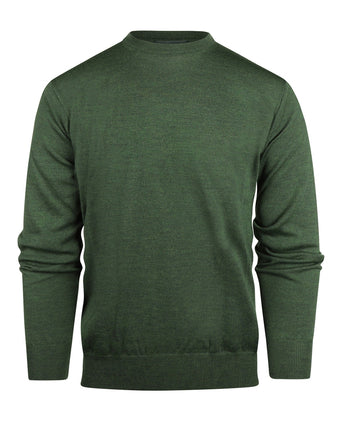 Merino wool round neck sweater | Green