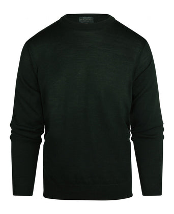 Merino wool round neck sweater | Green