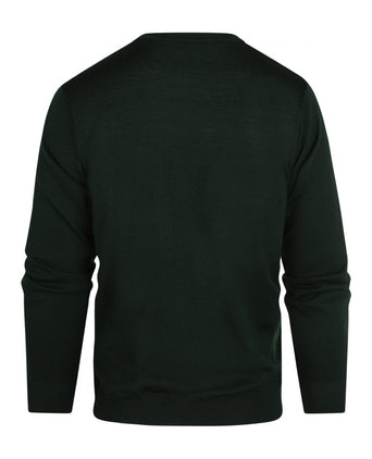 Merino wool round neck sweater | Green