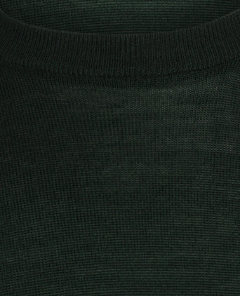 Merino wool round neck sweater | Green