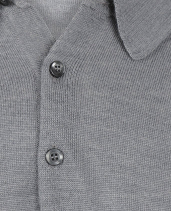 Pullover polo merino wool | Mid Grey