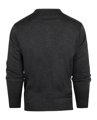 Pullover polo merino wool | Charcoal