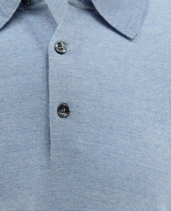 Pullover polo merino wool | Light Blue