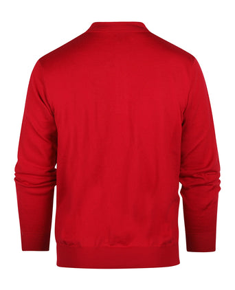 Pullover polo merino wool | Red