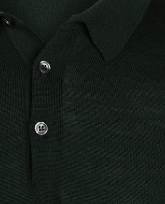 Pullover polo merino wool | Green