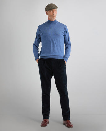 Turtle sweater Merino wool | Blue Mix