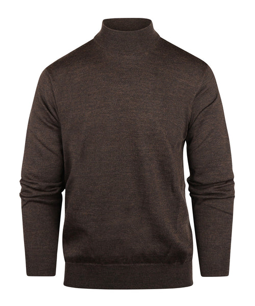 Turtle sweater Merino wool | Dark Brown