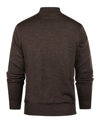 Turtle sweater Merino wool | Dark Brown