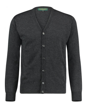 Knoop Vest fijn Merinowol | Charcoal
