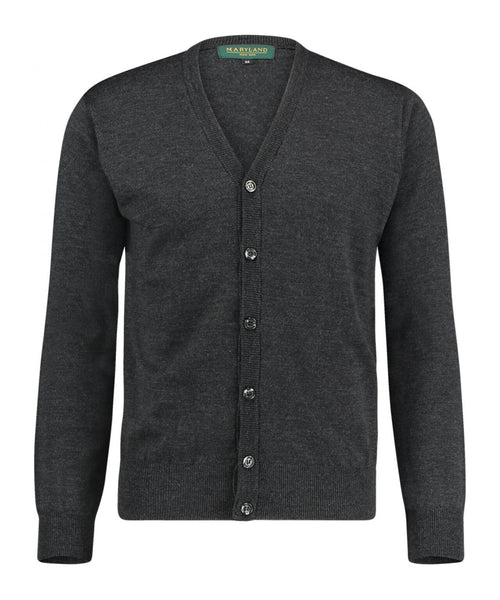 Button Vest fine Merino wool | Charcoal