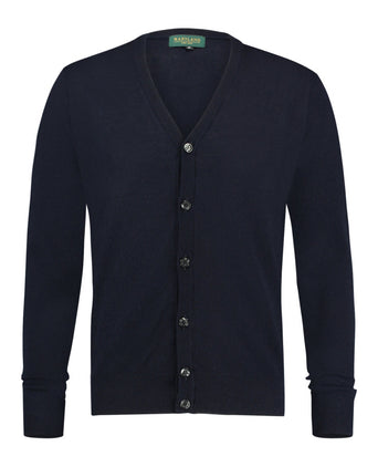 Button Vest fine Merino wool | Navy
