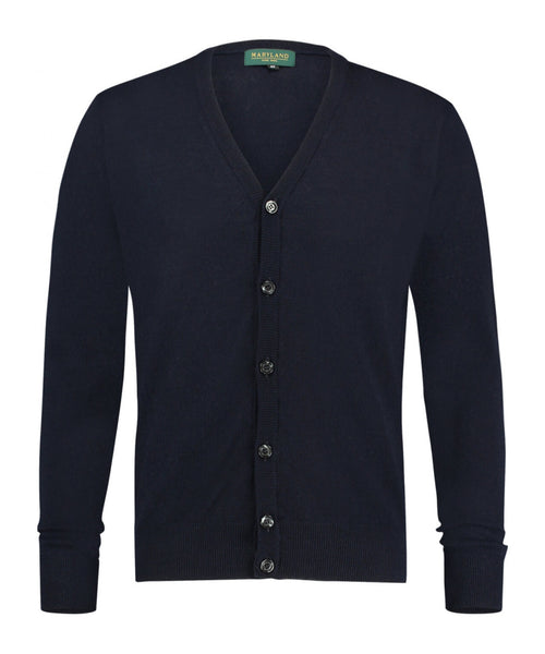Button Vest fine Merino wool | Navy