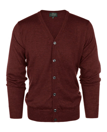 Button Vest fine Merino wool | Bordeaux