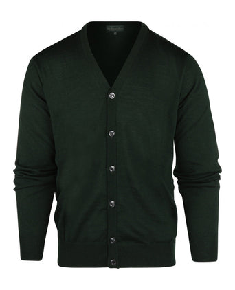 Button Vest fine Merino wool | Green