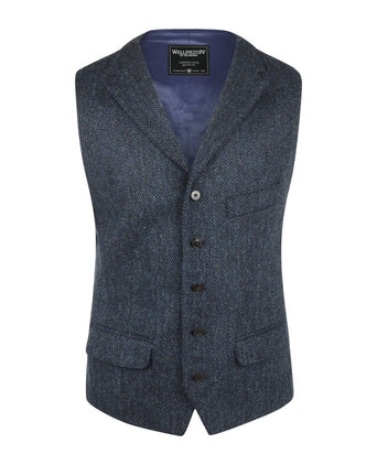 Harris Tweed Gilet | Blue