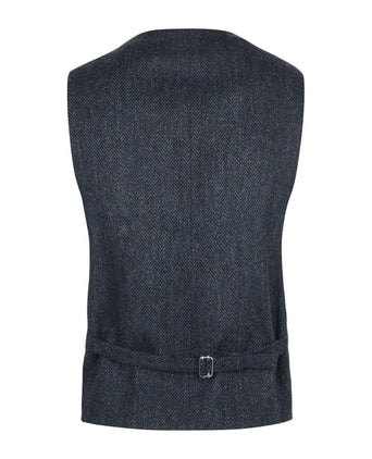 Harris Tweed Gilet | Blue