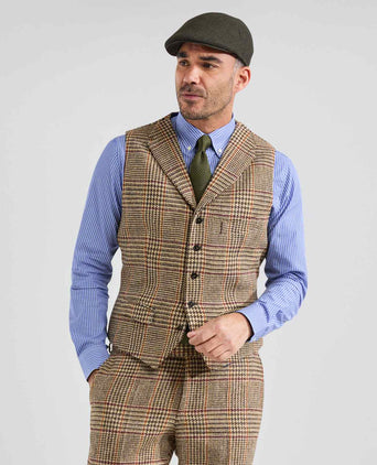 Harris Tweed Gilet | Brown