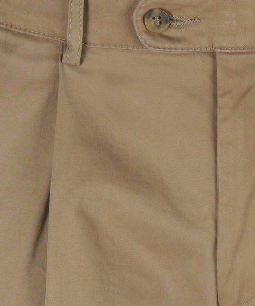 Blackpool Trousers Pleated with Turn-Up | Brown