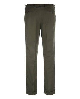 Pantalon Blackpool Bandplooi met Omslag | Groen