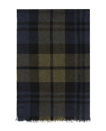 Scarf lambswool with cashmere | Green