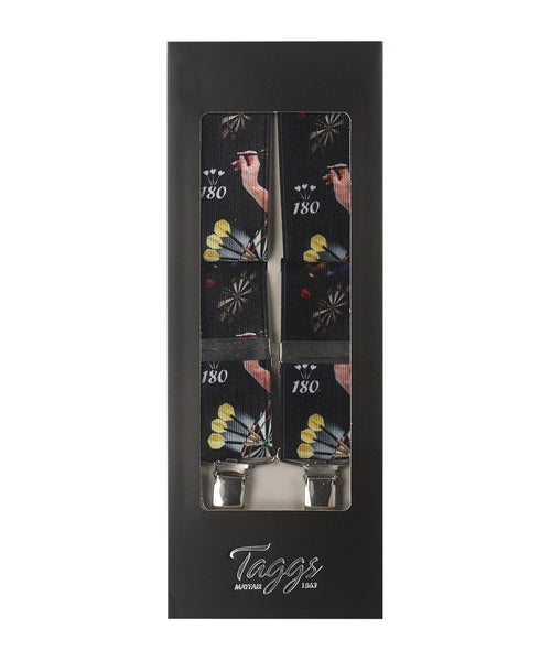 Elastische bretels met clips | Zwart