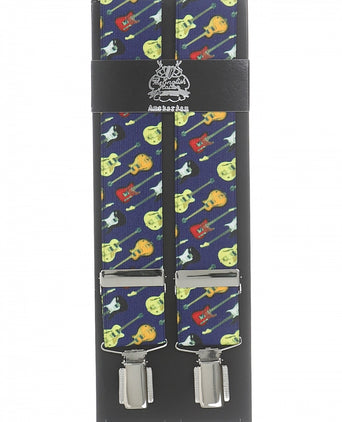 Elastic Braces with Clips | Blue