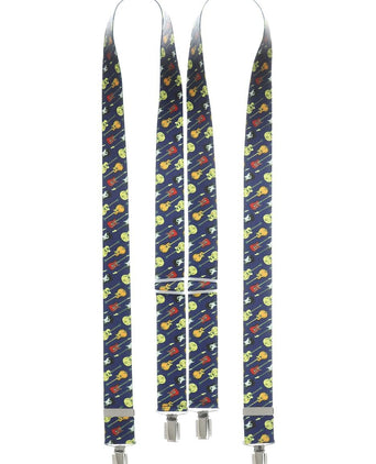 Elastic Braces with Clips | Blue